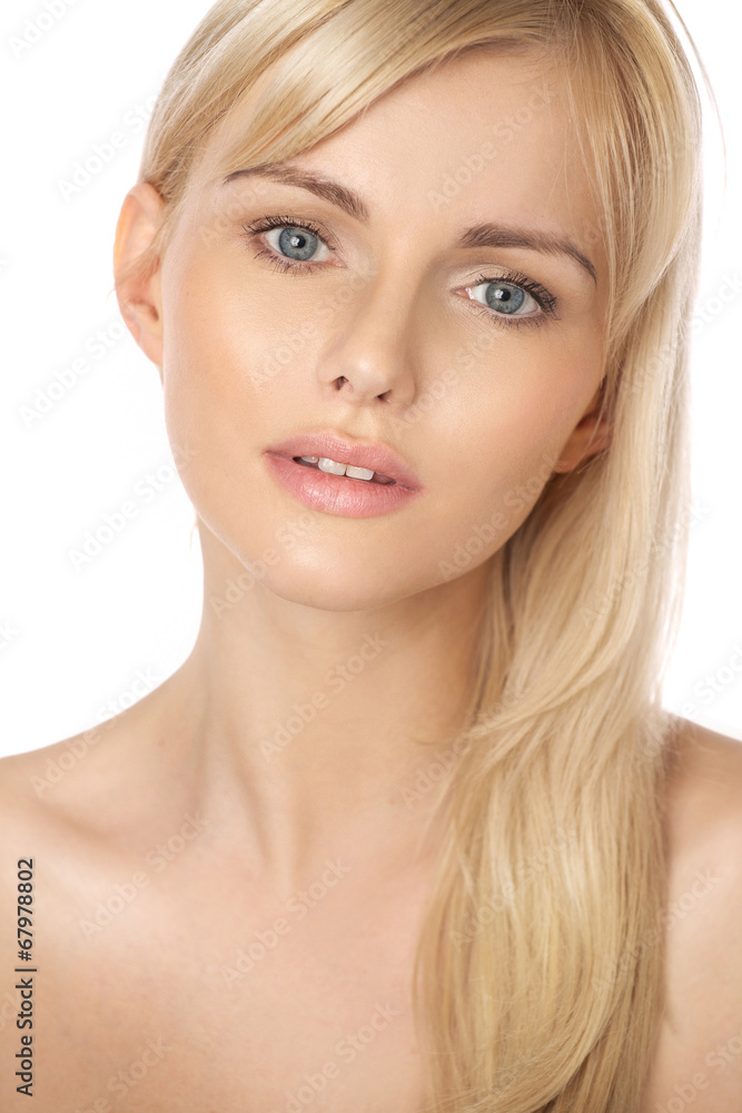 Portrait of the pretty blond lady Portrait of the pretty blond lady