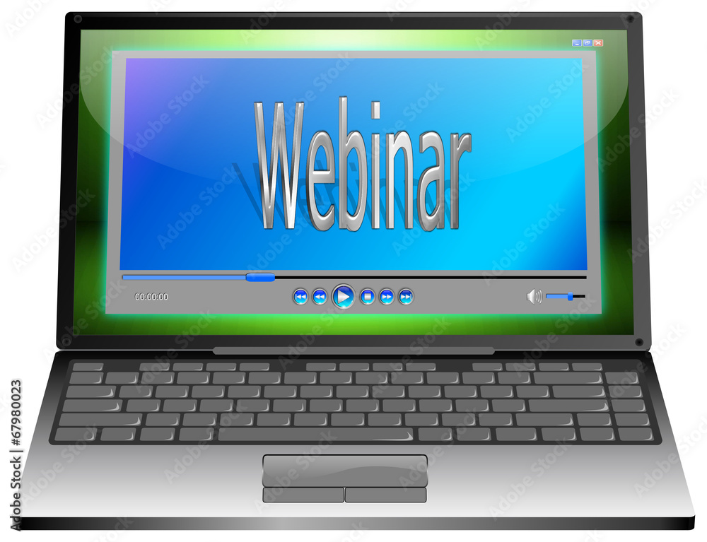Laptop mit Webinar Laptop mit Webinar