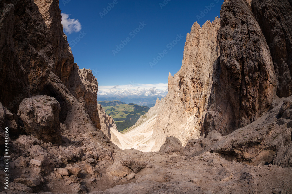 Sassolungo mountain rocky peaks