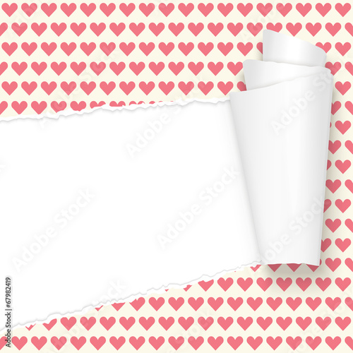 ripped open paper hearts