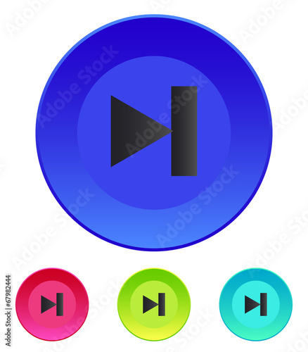 Next track web icon. Media player.