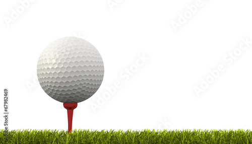 pallina da golf su campo photo