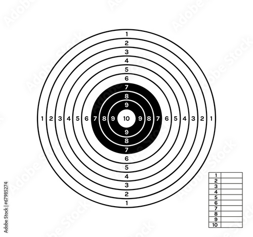 black and white target