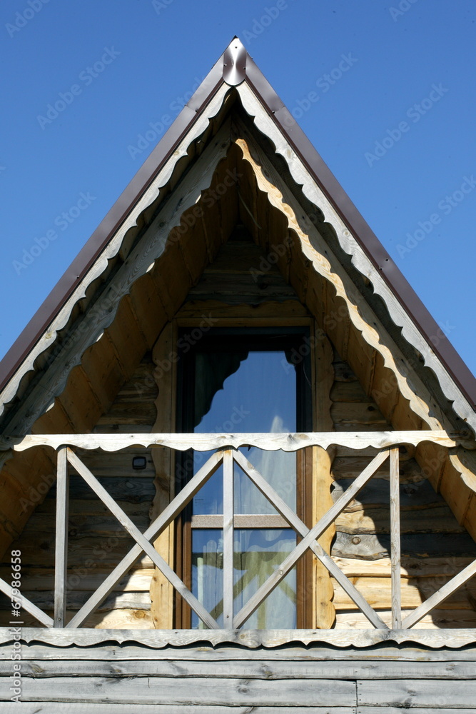 Drewniany domek - obrazy, fototapety, plakaty 