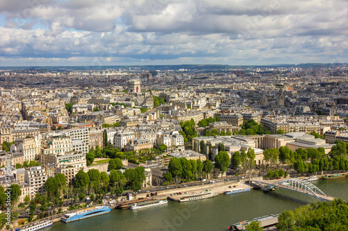 View of Paris, river Seine, Arc de Triomphe from the Eiffel towe © Kavalenkava