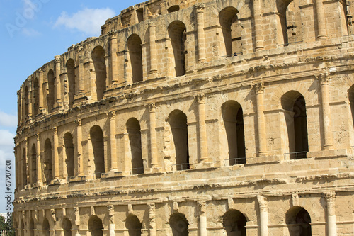 El Jem Coliseum ruins in Tunisia