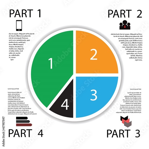 Modern info graphic business circle photo