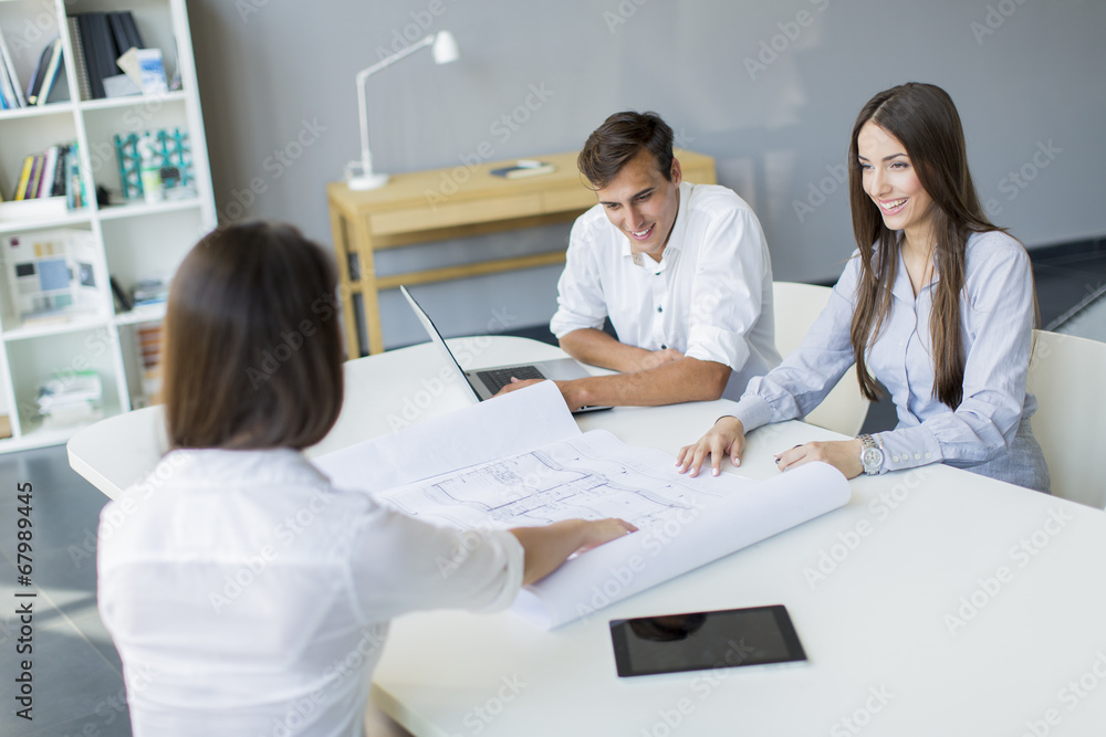 Young people in the office Young people in the office