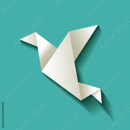 Freelancer Vogel Origami Türkis