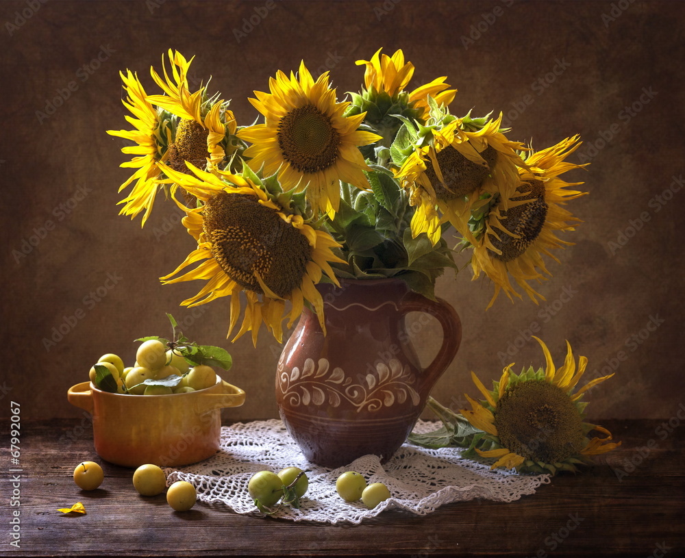 Naklejka premium sunflowers