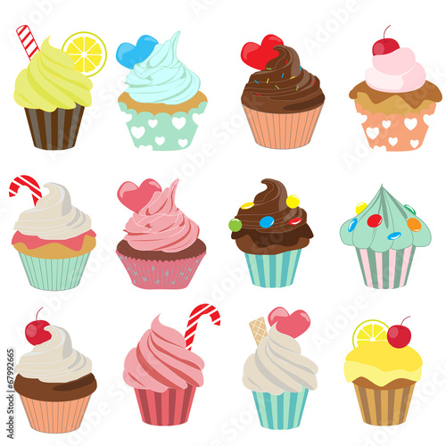 cupcake icon set 1