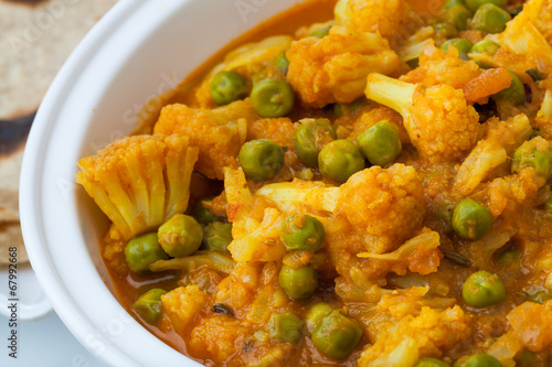 cauliflower curry with chapati