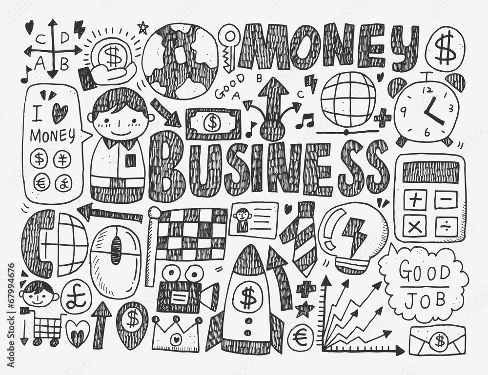 doodle business background doodle business background