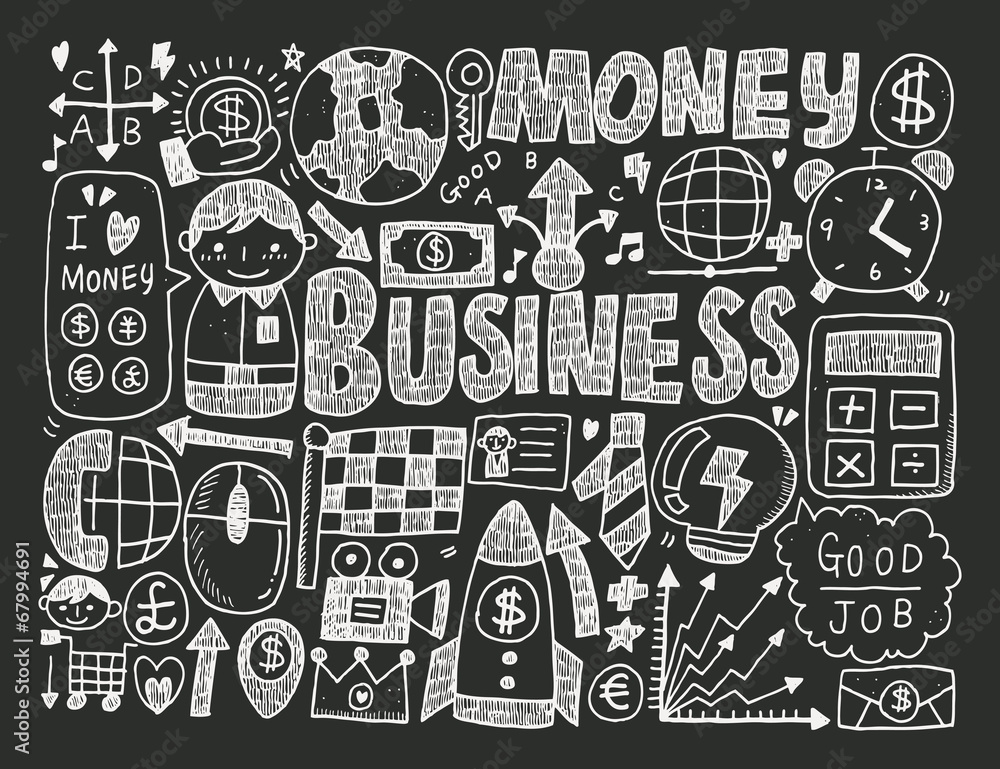 doodle business background doodle business background