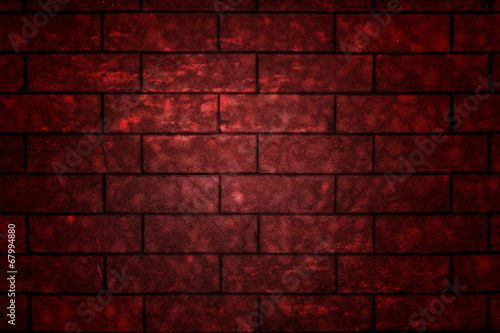 brick grunge texture, wall background, vignette