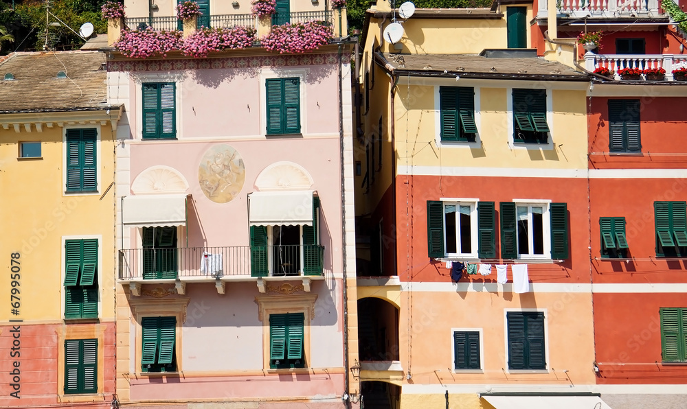 View on colorful houses in Portofino, Italy. Europe