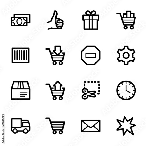 Shopping cart web icons