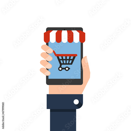 Hand holding a SmartPhone - Store