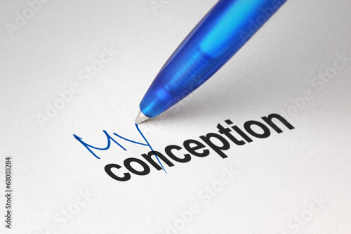 My conception, written on white paper