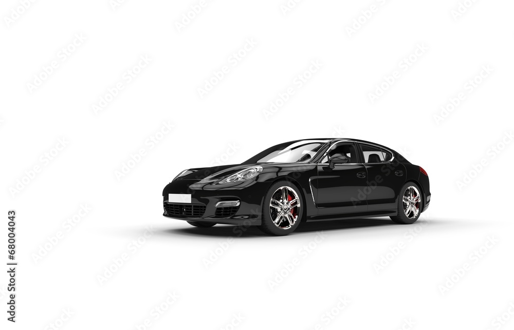 Modern fast car - black