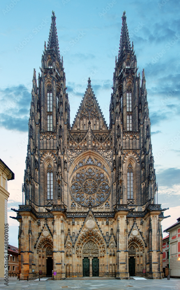 Naklejka premium St. Vitus cathedral in Prague Castle in Prague