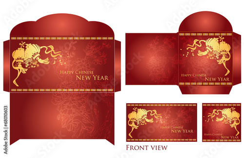 various size of chinese lunar new year red packet 