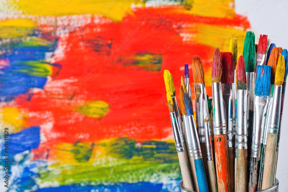 Obraz premium Paints and brushes