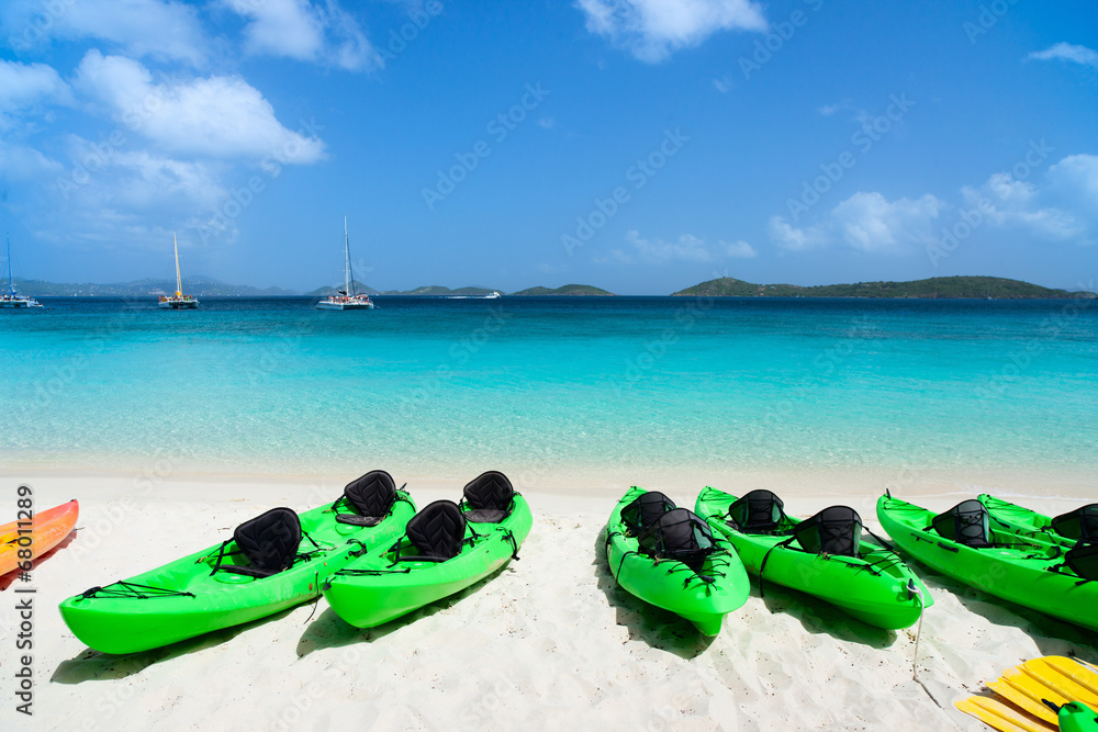 Kayaks at beach Kayaks at beach