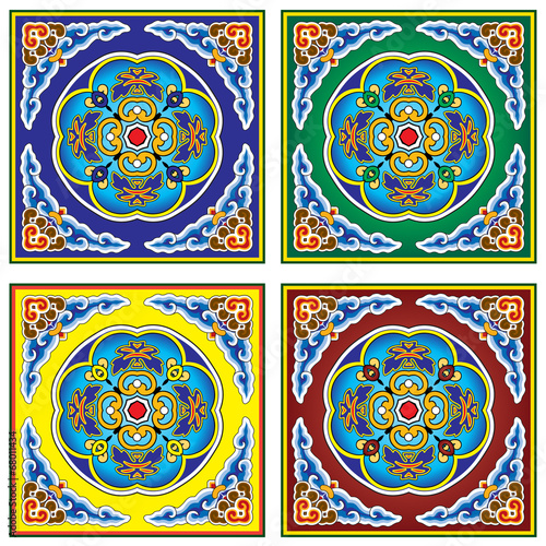 traditional chinese door beam decorative pattern
