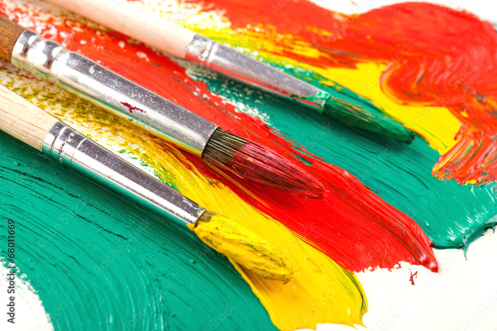 Obraz premium Paints and brushes
