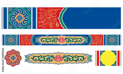 Obraz na płótnie traditional chinese door beam decorative pattern