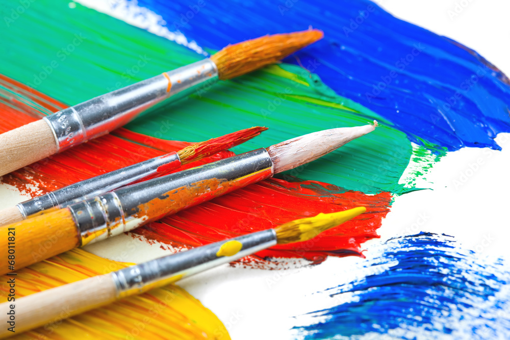 Obraz premium Paints and brushes