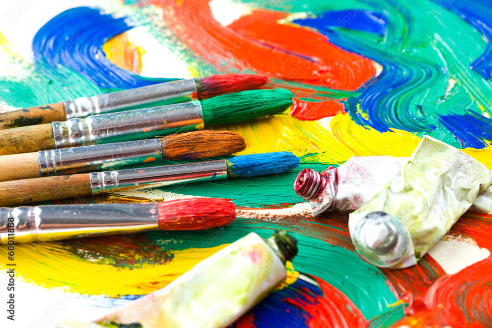 Paints and brushes Paints and brushes