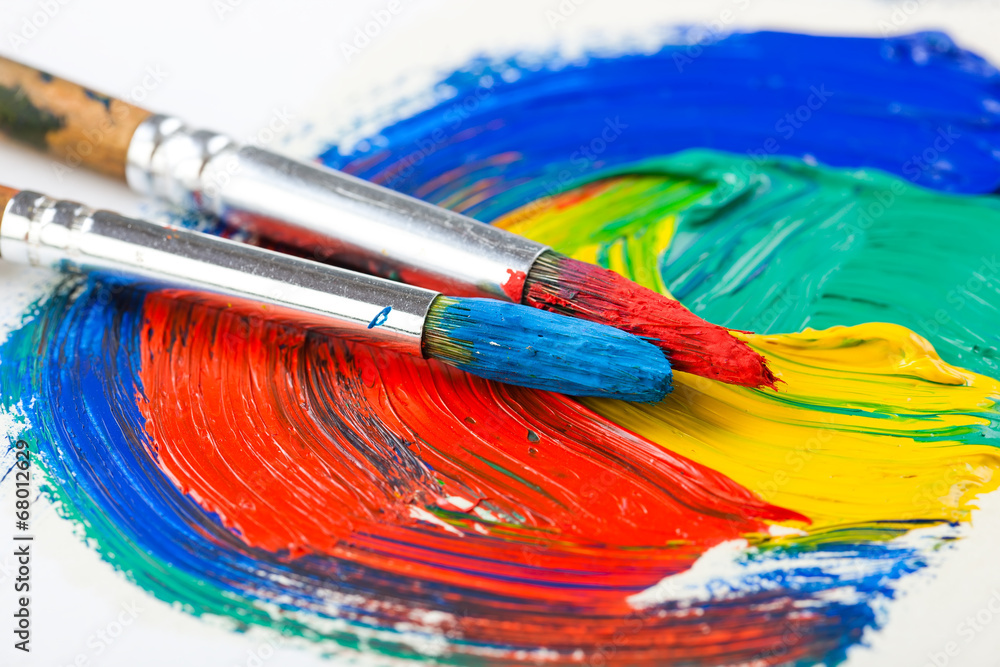 Obraz premium Paints and brushes