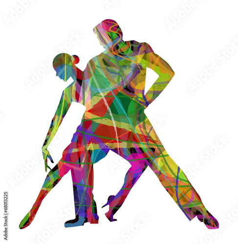 ballerini di tango composti da colori
