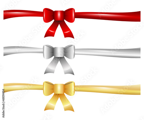 Weihnachten Schleifen Set rot gold silber