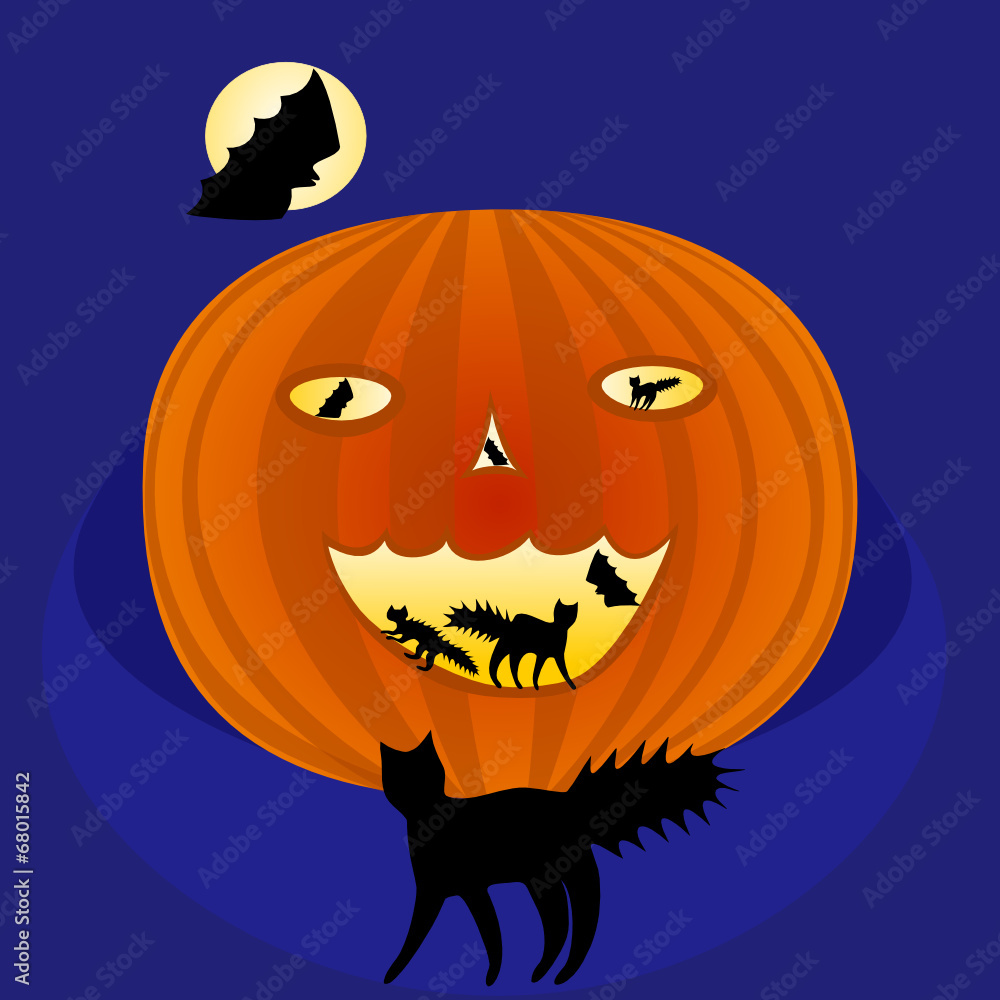 Funny halloween pumpkin