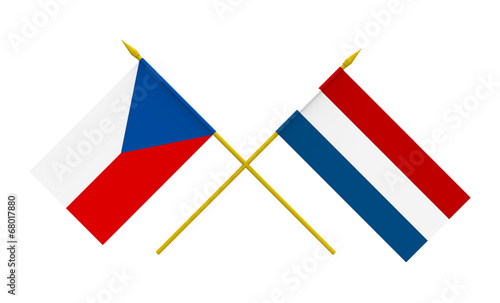 Flags, Czech Republic and Netherlands