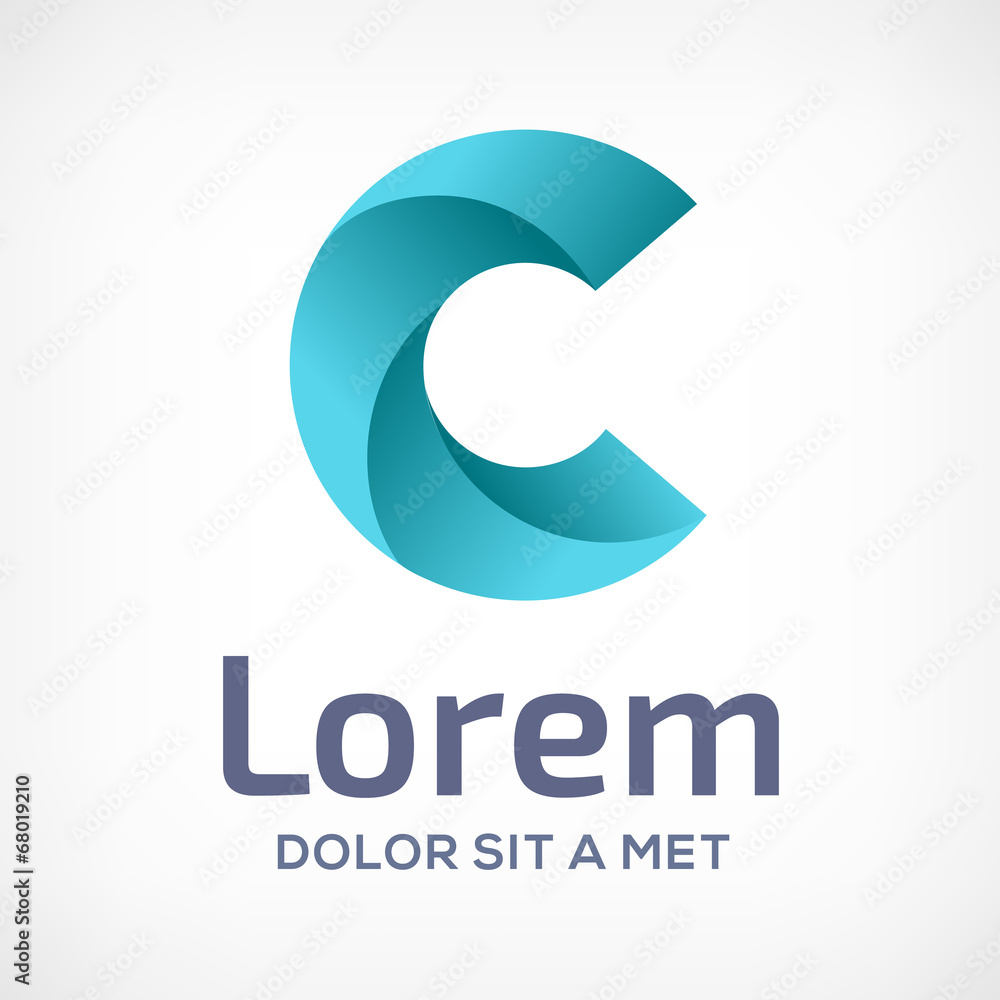 Letter C logo design template icon elements Letter C logo design template icon elements