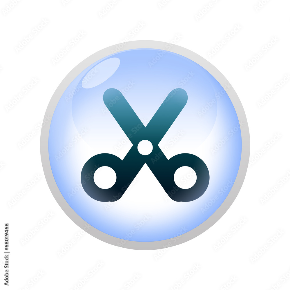 Icone bulle d'eau : ciseau Icone bulle d'eau : ciseau