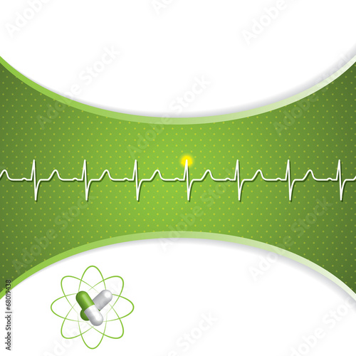 Abstract medical cardiology ekg background