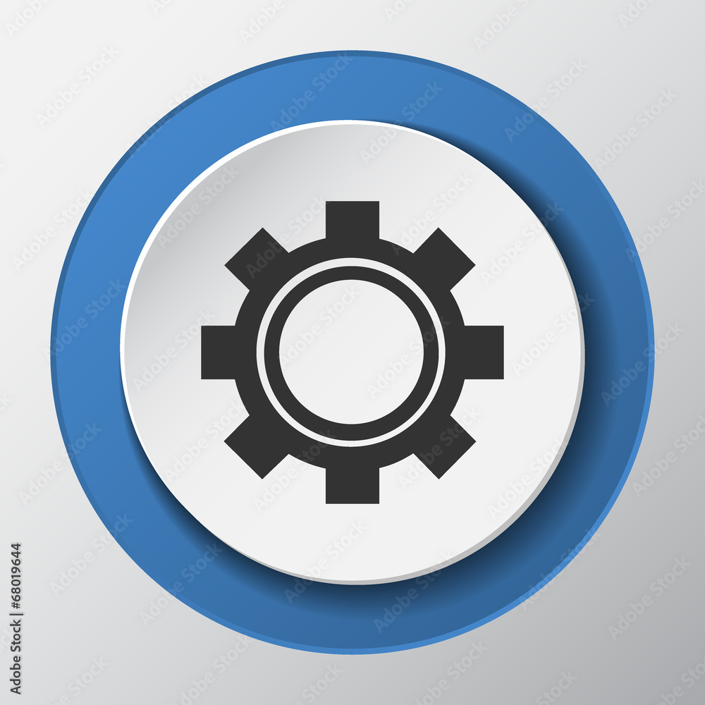 settings paper icon with shadow settings paper icon with shadow