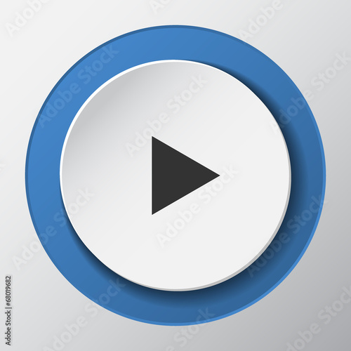 Free Download media play paper icon with shadow - GFXLoad