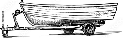 Boat on trailer