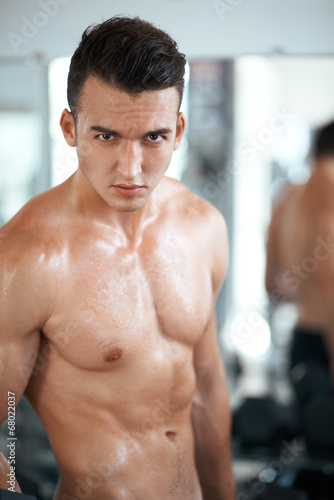 strong guy in the gym
