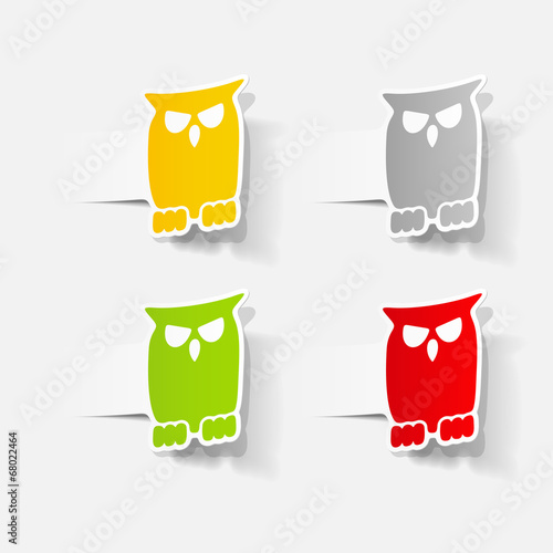 realistic design element: owl