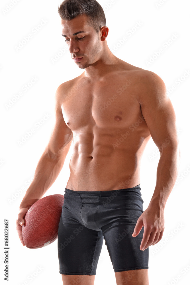 Retrato de un musculoso jugador de rugby. jugador de rugbi. Retrato de un musculoso jugador de rugby. jugador de rugbi.