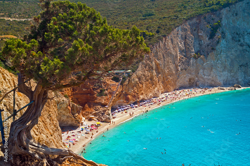 Porto Katsiki beach at Lefkada island, Greece photo