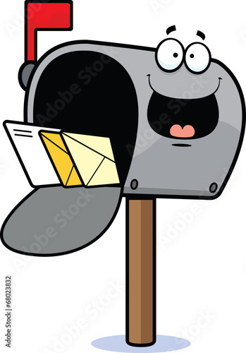 Cartoon Mailbox Happy
