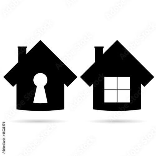 house icon in black vector illustration